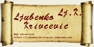 Ljubenko Krivčević vizit kartica